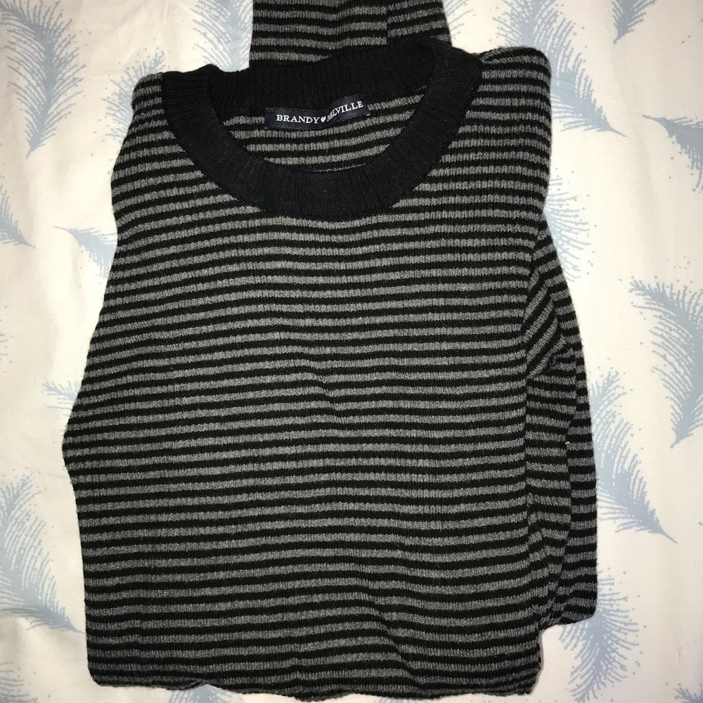 Brandy Melville striped cropped long sleeve